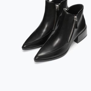 Zara woman double zip boots